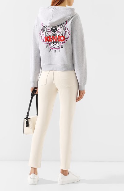 Хлопковый кардиган KENZO серого цвета по цене 43550 руб., арт. 2BL7214XA, фото 2 Хлопковый кардиган KENZO, арт. 2BL7214XA, фото 2