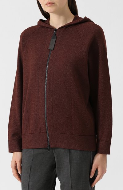 Кардиган на молнии с капюшоном BRUNELLO CUCINELLI, арт. M41123706, фото 3