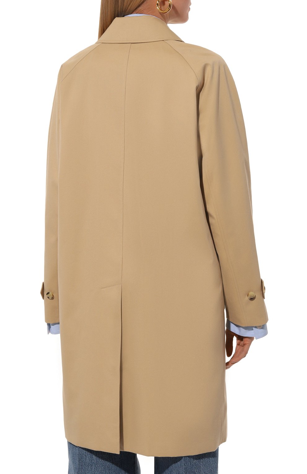 Хлопковый плащ BURBERRY, арт. 8079400, фото 4