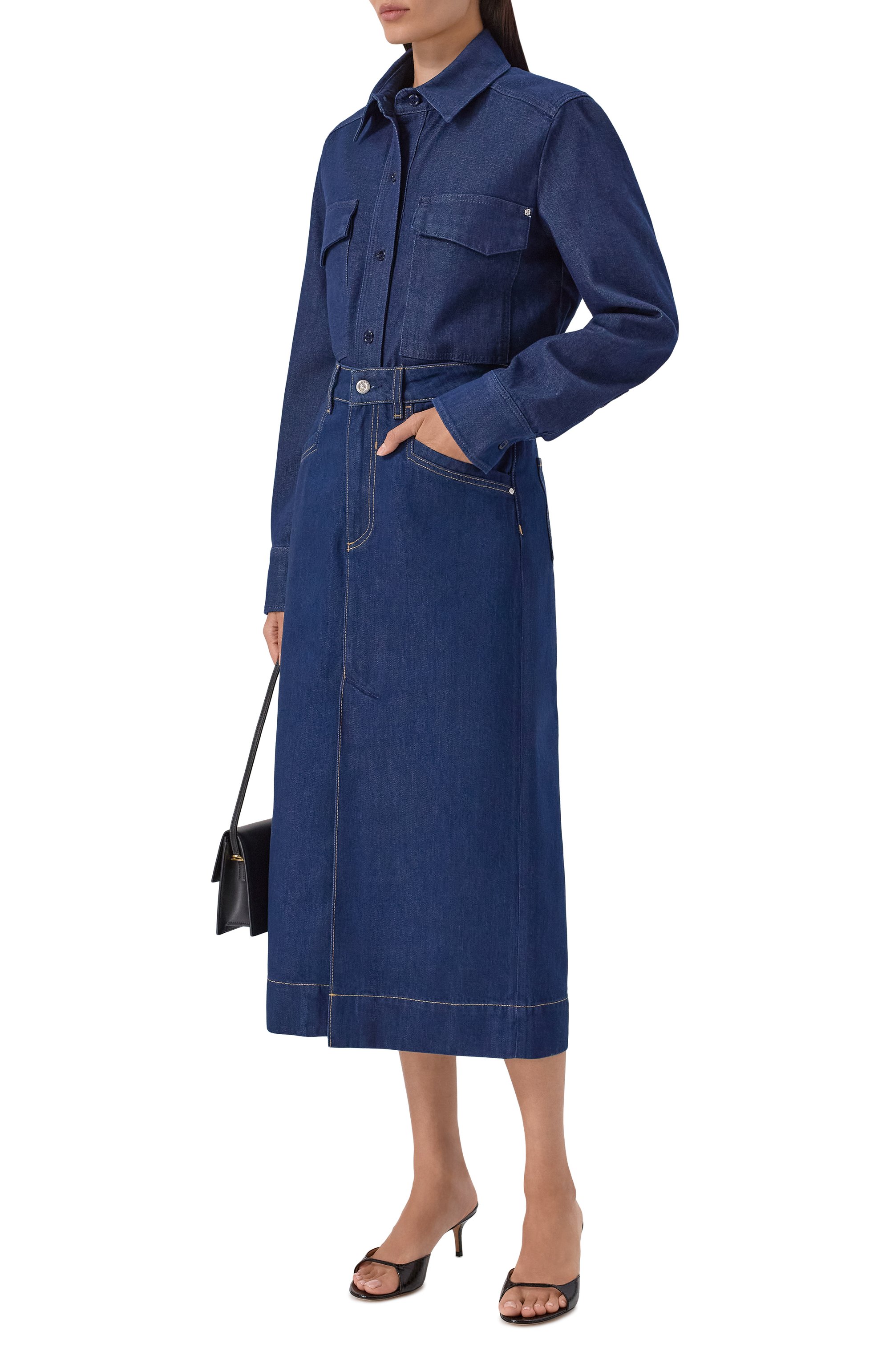 Джинсовая рубашка BOSS темно-синего цвета по цене 25150 руб., арт. 50552628, фото 2 Джинсовая рубашка BOSS, арт. 50552628, фото 2