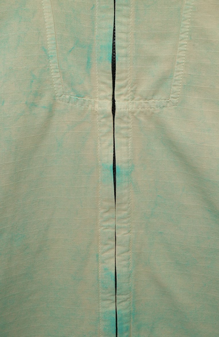 Детского хлопковая ветровка STONE ISLAND бирюзового цвета, арт. 407/35/14 | Фото 3 (Материал внешний: Хлопок; Рукава: Длинные; Кросс-КТ: Ветровки; Ростовка одежда: 16 лет | 164 см)