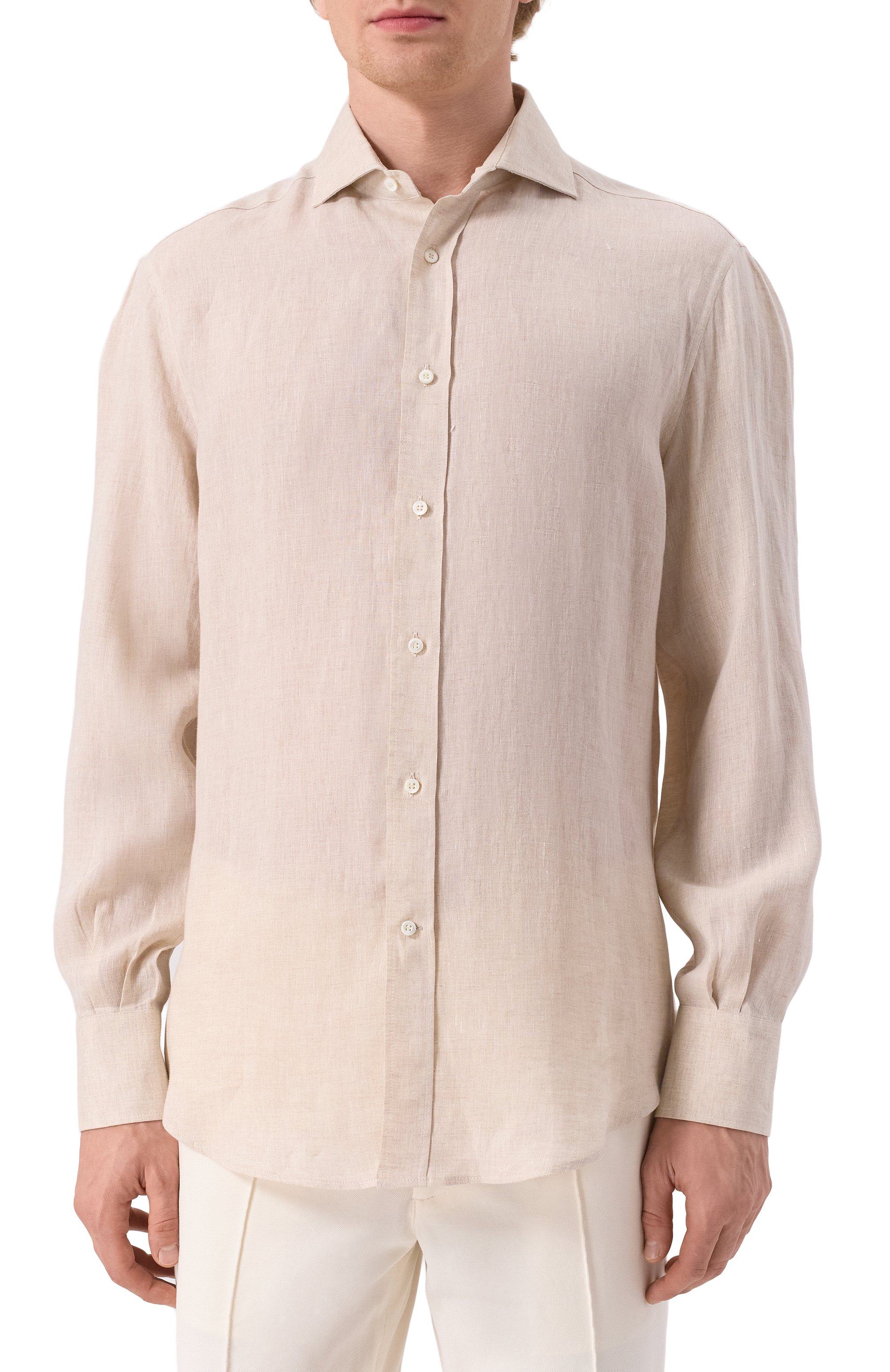 Льняная рубашка BRUNELLO CUCINELLI, арт. MM6950028, фото 3