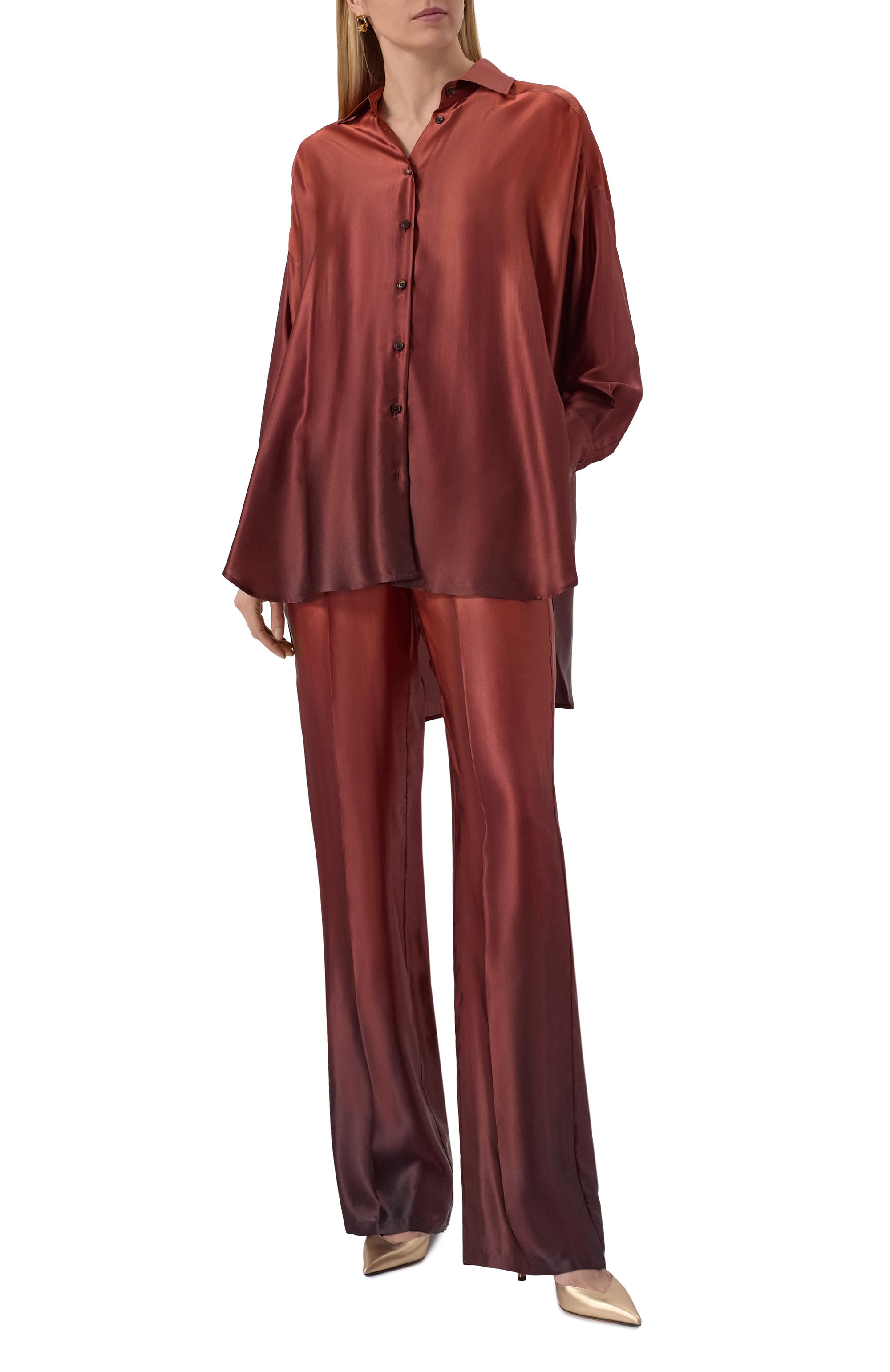 Атласные брюки KITON, арт. D48122K0909E02, фото 2