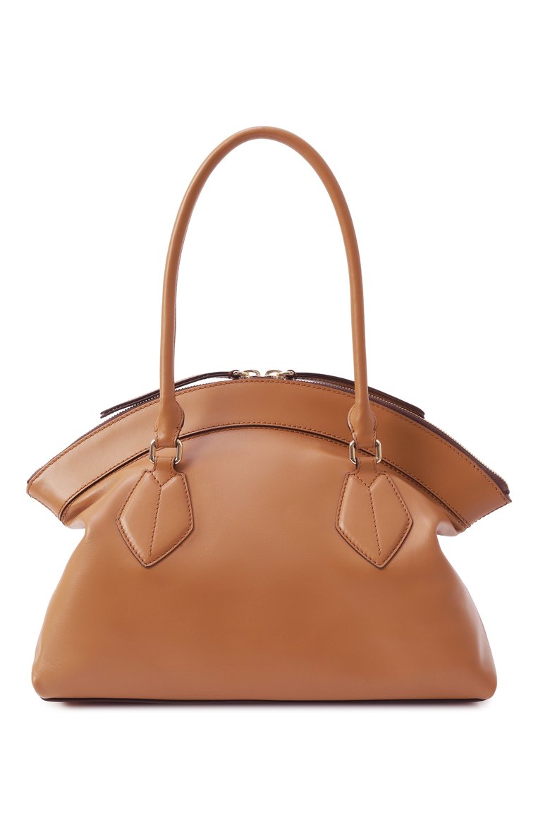 Женская сумка-тоут furla erica medium FURLA светло-коричневого цвета, арт. WB01464/BX3346 | Фото 6 (Материал: Натуральная кожа; Размер: medium)