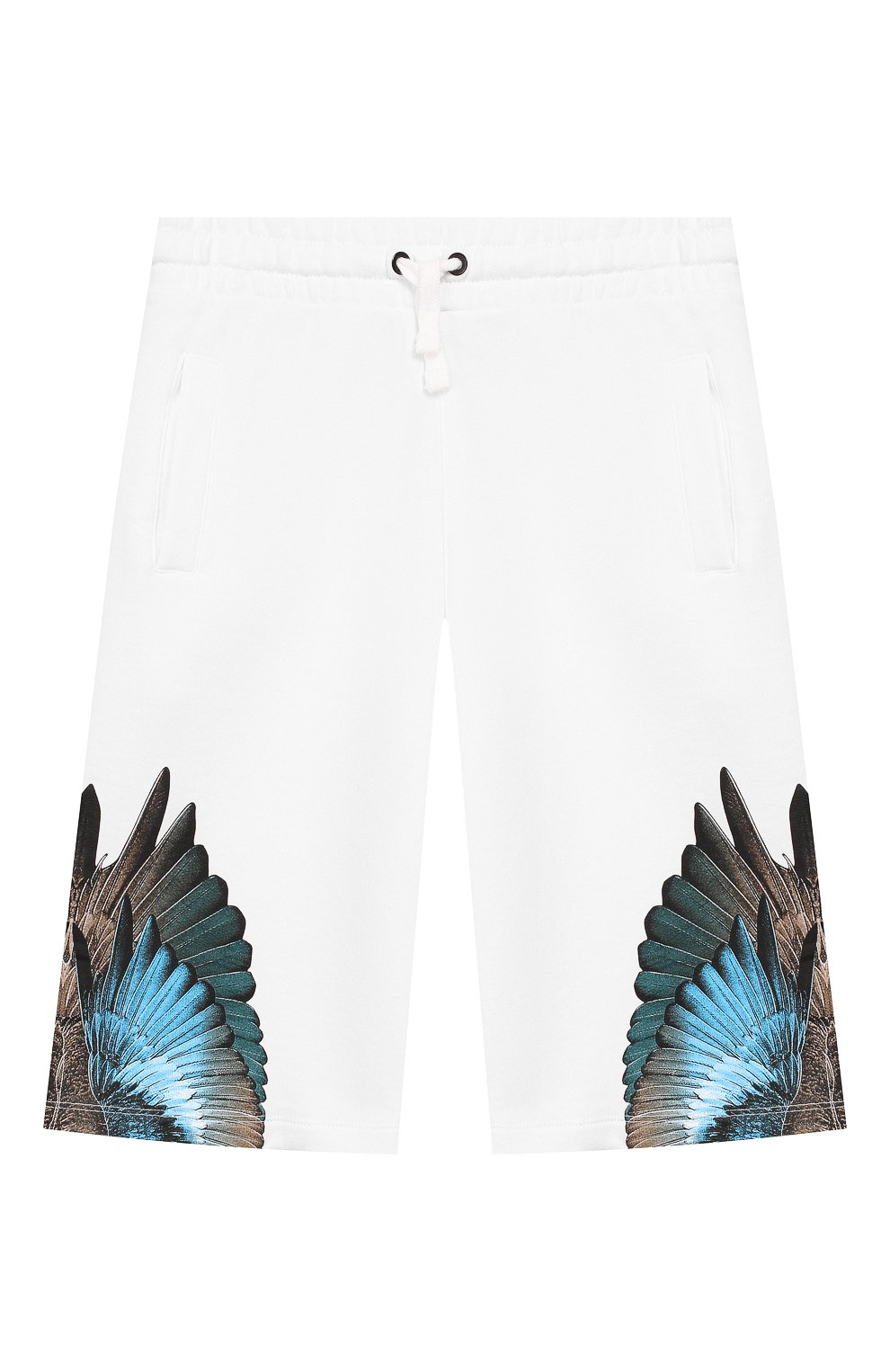 Хлопковые шорты MARCELO BURLON KIDS OF MILAN белого цвета по цене 18800 руб., арт. 20E/B/MB/3202/0020/2-6Y, фото 1 Хлопковые шорты MARCELO BURLON KIDS OF MILAN, арт. 20E/B/MB/3202/0020/2-6Y, фото 1