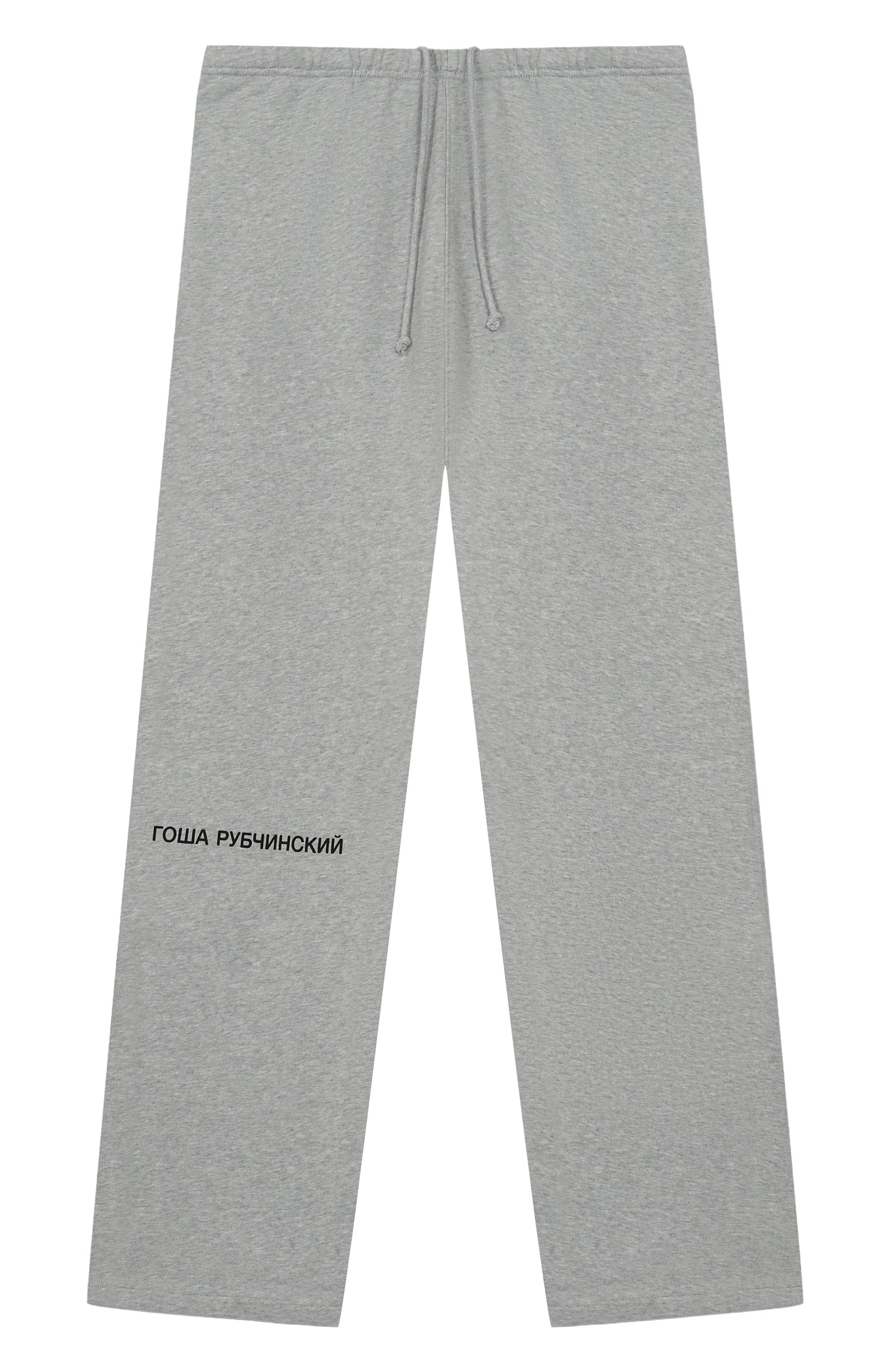 Хлопковые брюки ГОША РУБЧИНСКИЙ, арт. SWP_0301_GREY_MELANGE, фото 1
