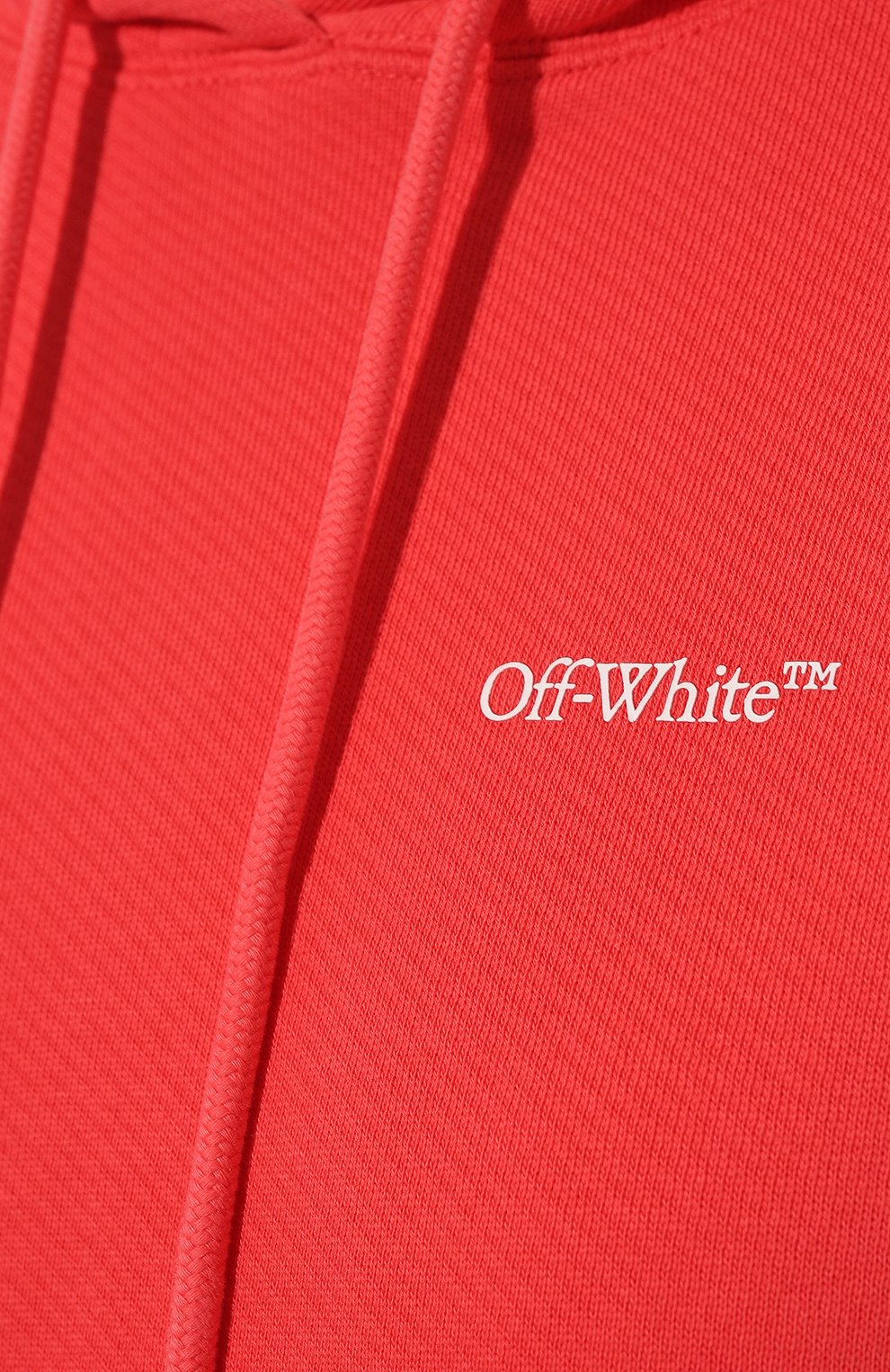 Хлопковое худи OFF-WHITE красного цвета по цене 49950 руб., арт. OWBB035S23JER0012901, фото 5 Хлопковое худи OFF-WHITE, арт. OWBB035S23JER0012901, фото 5