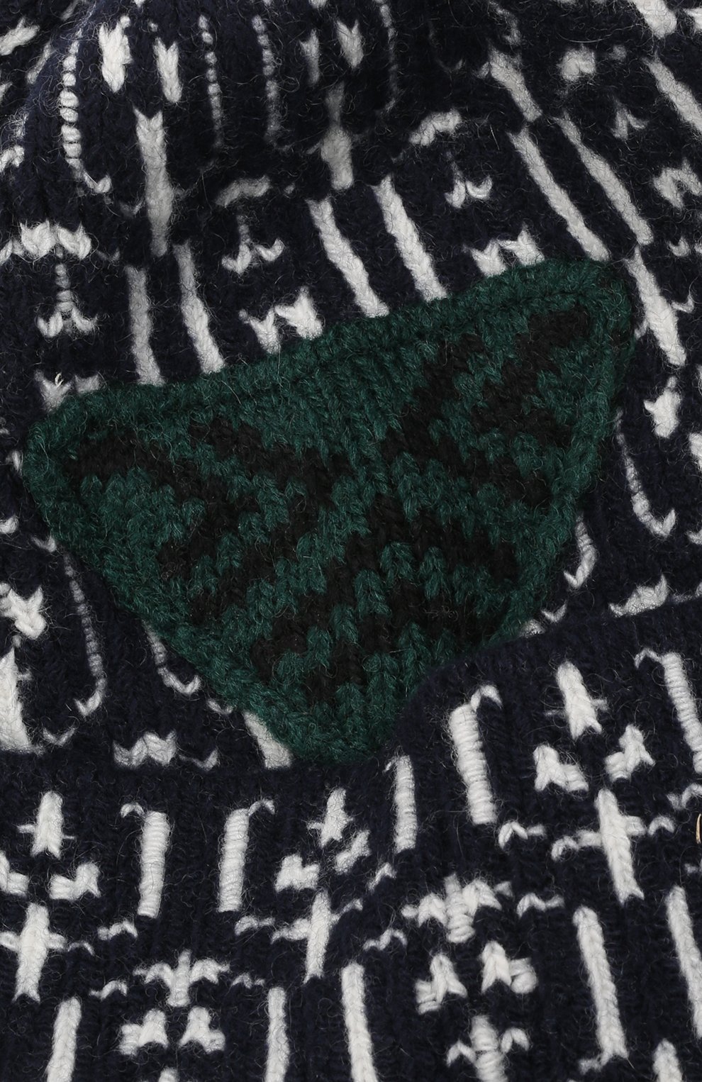 Шапка из шерсти и кашемира PRADA темно-синего цвета по цене 60000 руб., арт. UMD493-1ZJ0-F057L-212, фото 3 Шапка из шерсти и кашемира PRADA, арт. UMD493-1ZJ0-F057L-212, фото 3