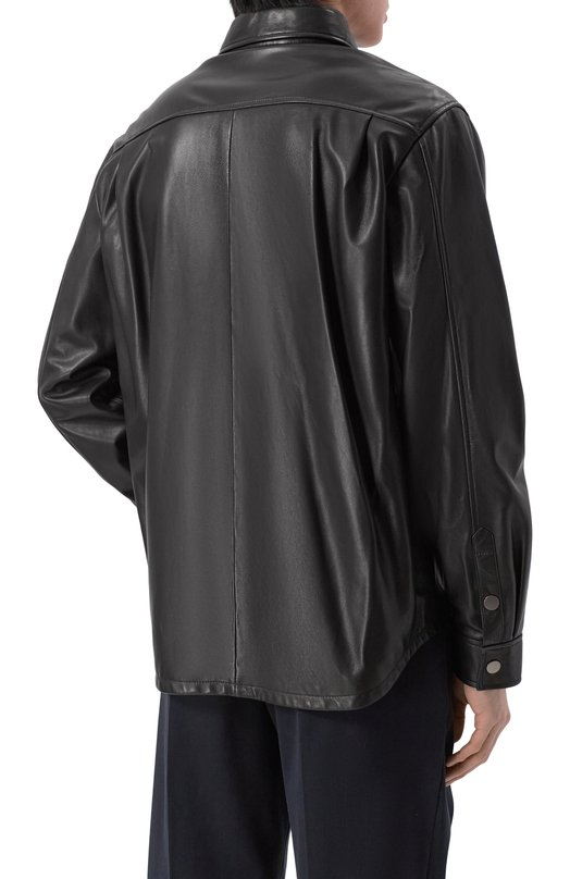 Кожаная куртка-рубашка MVST 54204/58-68 Чёрный  54204/58-68 Фото 4