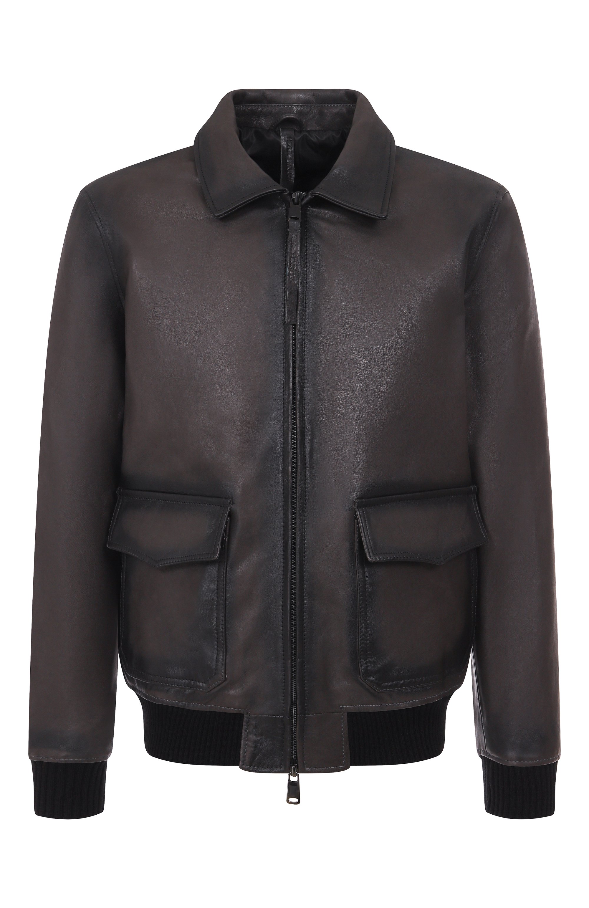 Кожаный бомбер NEVER ENOUGH, арт. MJL032, фото 1