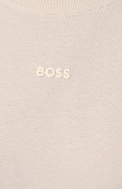 Хлопковая футболка BOSS ORANGE кремового цвета по цене 6295 руб., арт. 50523256, фото 5 Хлопковая футболка BOSS ORANGE, арт. 50523256, фото 5