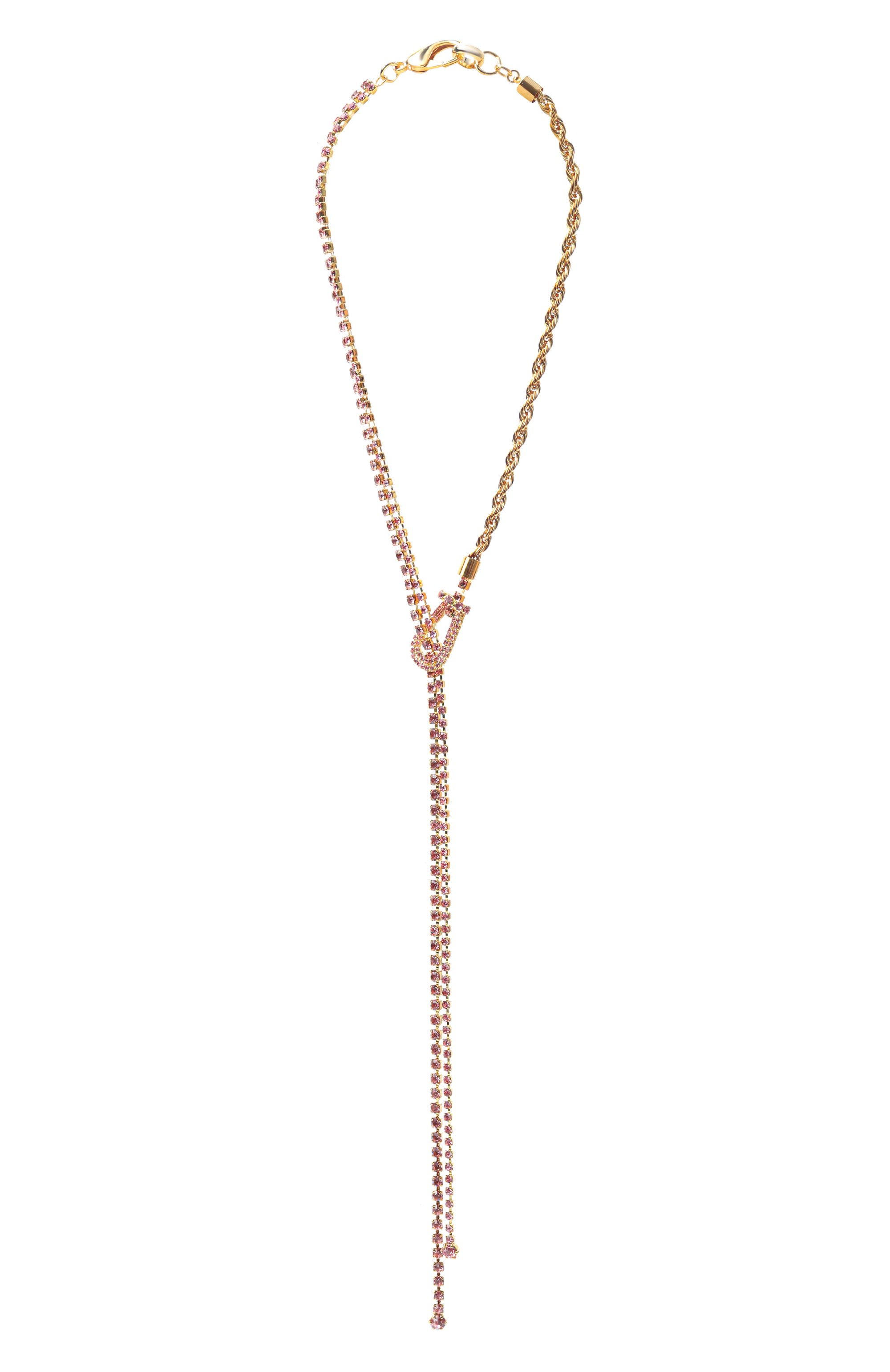 Колье CRYSTALLINE JEWELLERY розового цвета по цене 15840 руб., арт. 587Z, фото 1 Колье CRYSTALLINE JEWELLERY, арт. 587Z, фото 1