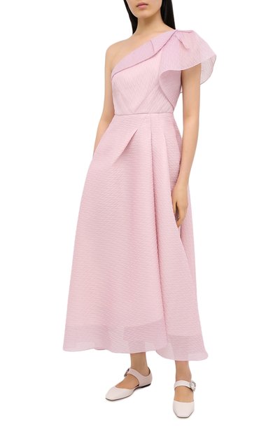 Платье из шелка и вискозы ROLAND MOURET светло-розового цвета по цене 299500 руб., арт. PW20/S0935/F0428, фото 3 Платье из шелка и вискозы ROLAND MOURET, арт. PW20/S0935/F0428, фото 3