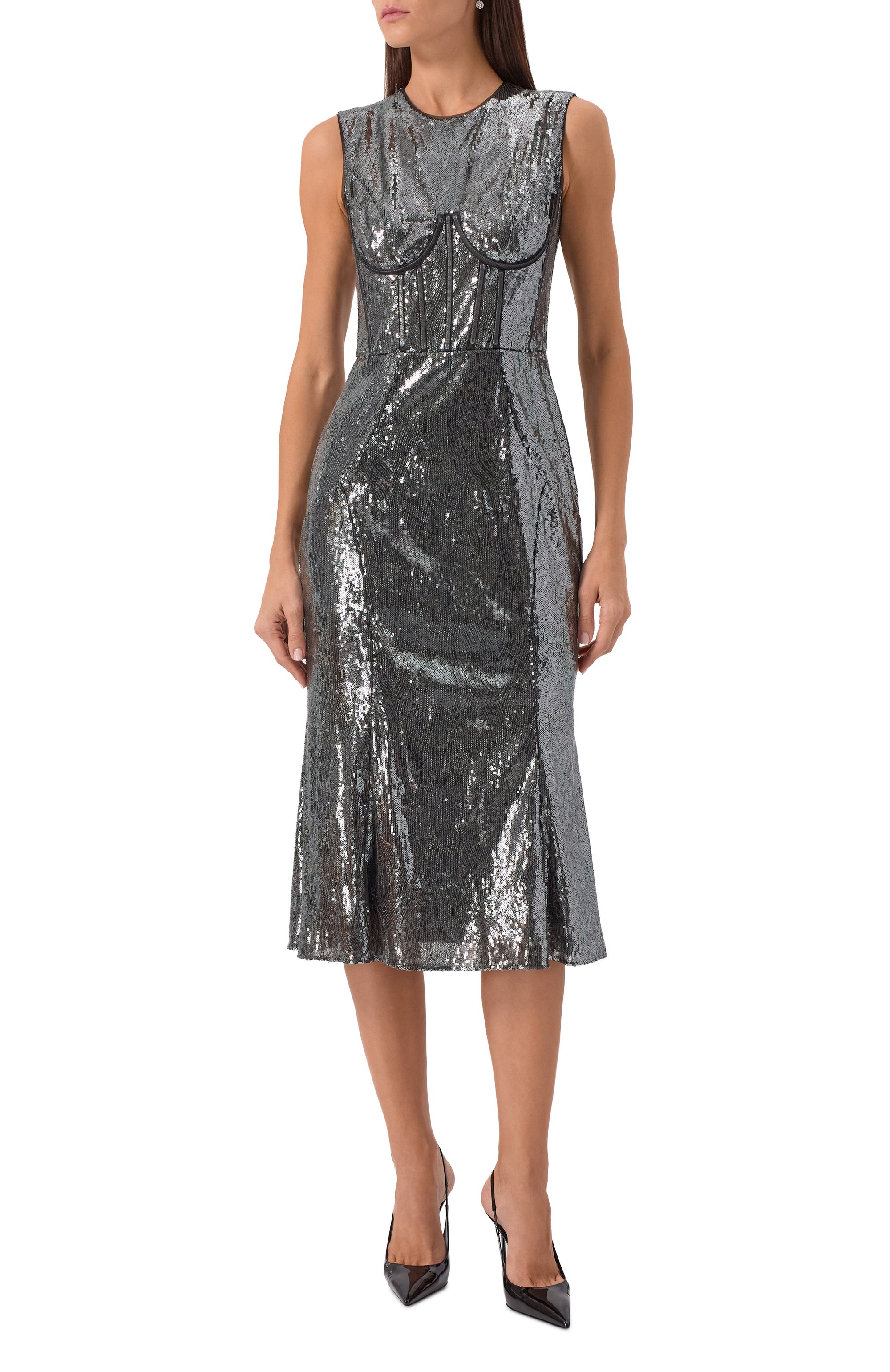 Платье с отделкой пайетками DOLCE & GABBANA, арт. I6GG2W/FLMK4, фото 3