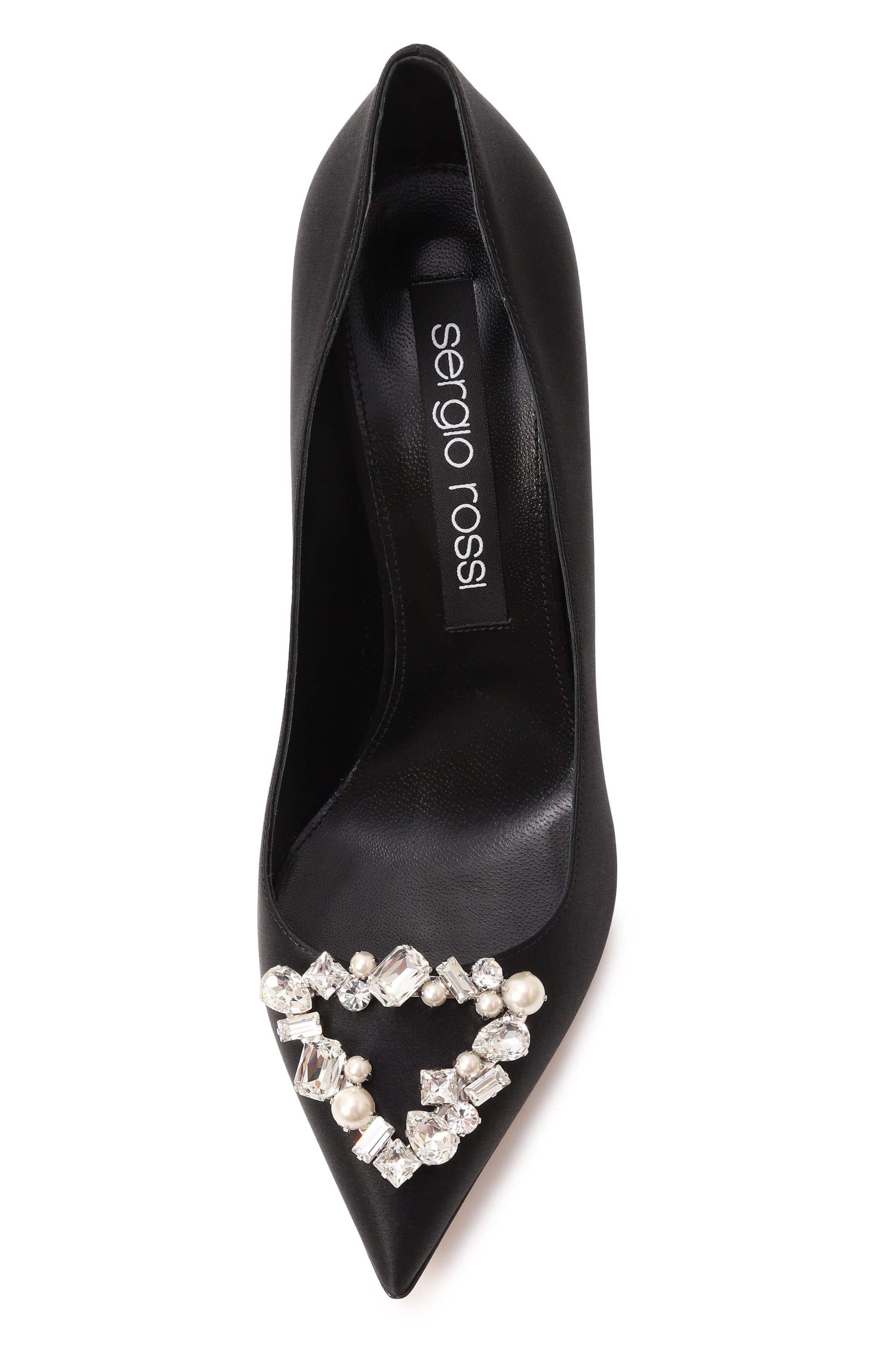 Текстильные туфли godiva precious 80 SERGIO ROSSI черного цвета по цене 98550 руб., арт. B09780/MTEZ02, фото 6 Текстильные туфли godiva precious 80 SERGIO ROSSI, арт. B09780/MTEZ02, фото 6