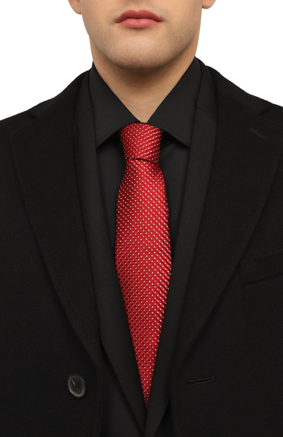 Шелковый галстук KITON красного цвета по цене 28050 руб., арт. UCRVKLC02I24, фото 2 Шелковый галстук KITON, арт. UCRVKLC02I24, фото 2