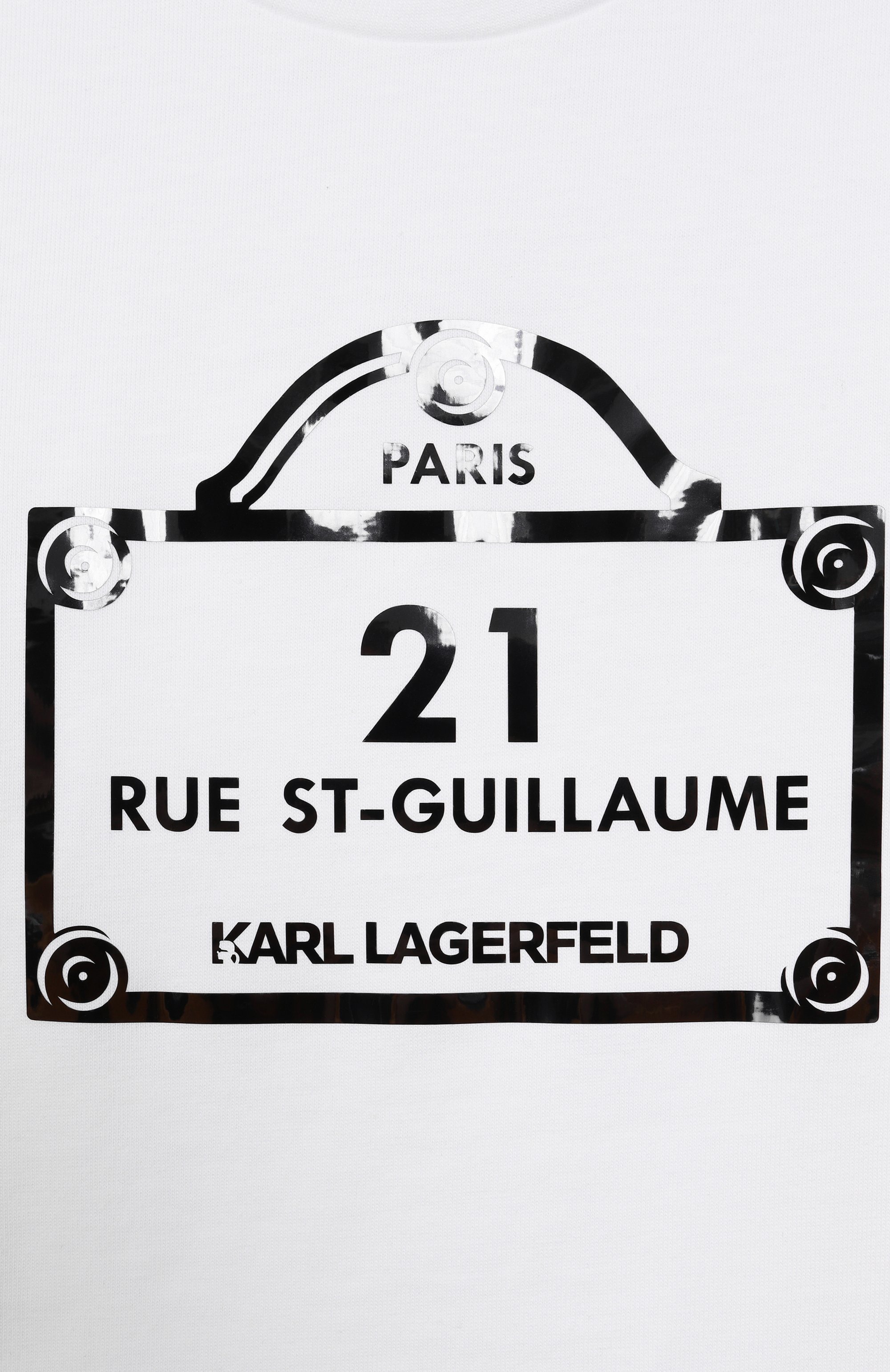 Хлопковая футболка KARL LAGERFELD KIDS, арт. Z30486, фото 3