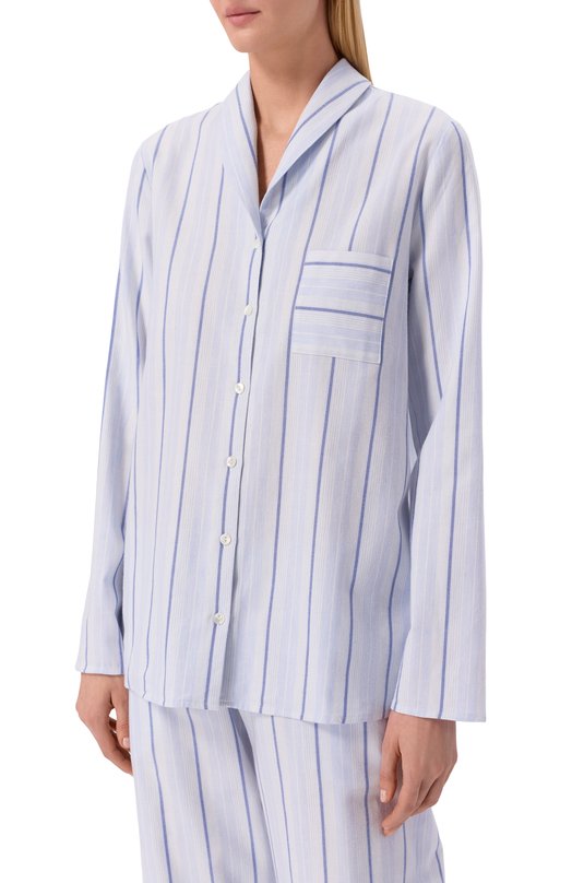 Хлопковая рубашка Hanro 074967 Голубой  074967 Фото 3