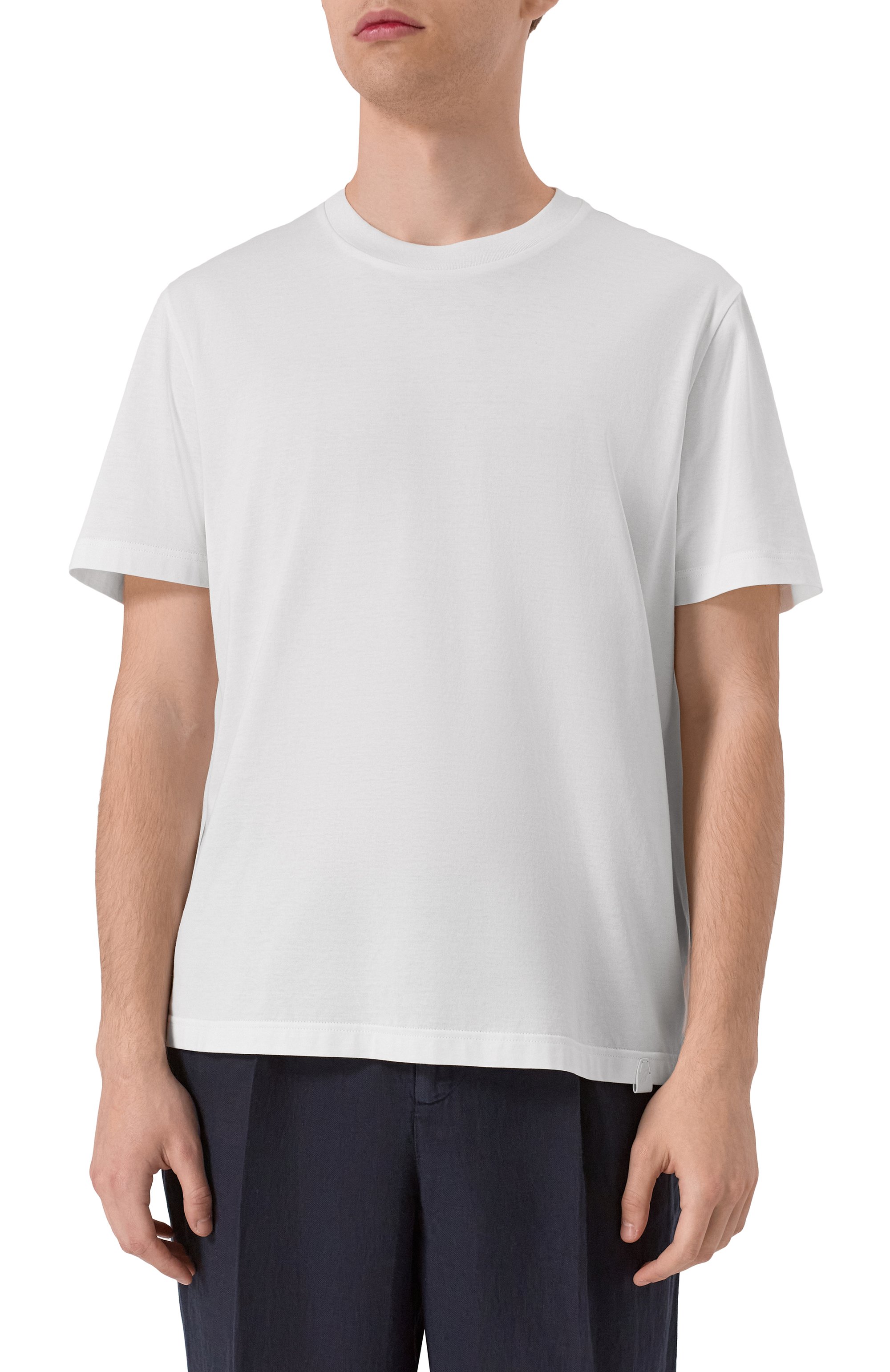 Хлопковая футболка BRIONI белого цвета по цене 66550 руб., арт. UJSY0L-OA613, фото 3 Хлопковая футболка BRIONI, арт. UJSY0L-OA613, фото 3