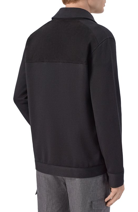 Кардиган из шелка и хлопка Stefano Ricci KJ16593PAB/R26107 Чёрный  KJ16593PAB/R26107 Фото 4