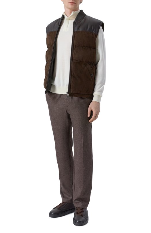 Брюки из шерсти и кашемира Windsor 13 SCUR0 10014477 02/30049641 Коричневый  13 SCUR0 10014477 02/30049641 Фото 2