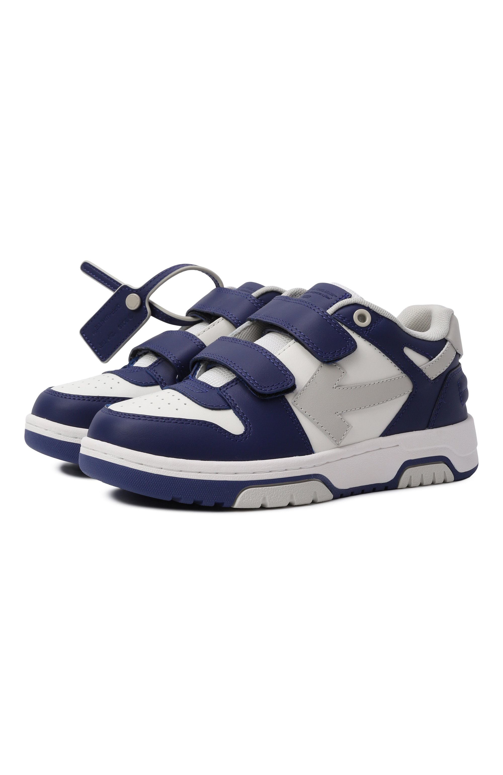 Кожаные кеды out of office OFF-WHITE, арт. 0BIA008F25LEA0010145/29-33, фото 1