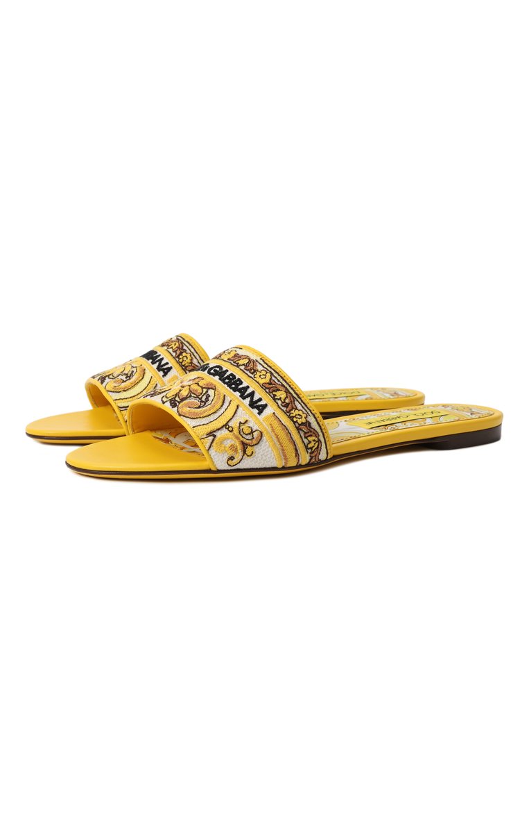 Текстильные шлепанцы bianca DOLCE & GABBANA, арт. CQ0571/AV804, фото 1