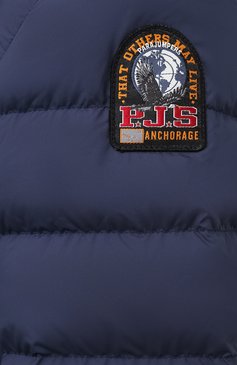 Мужская пуховая куртка last minute PARAJUMPERS синего цвета, арт. SL02/LAST MINUTE | Фото 5 (Кросс-КТ: Куртка, Пуховик; Рукава: Длинные; Мужское Кросс-КТ: Пуховик-верхняя одежда, Куртка-пуховая, Верхняя одежда; Материал внутренний: Не назначено; Материал внешний: Синтетический материал; Материал сплава: Проставлено; Материал подклада: Синтетический материал; Драгоценные камни: Проставлено; Длина (верхняя одежда): Короткие; Материал утеплителя: Пух и перо; Статус проверки: Проверена категория)