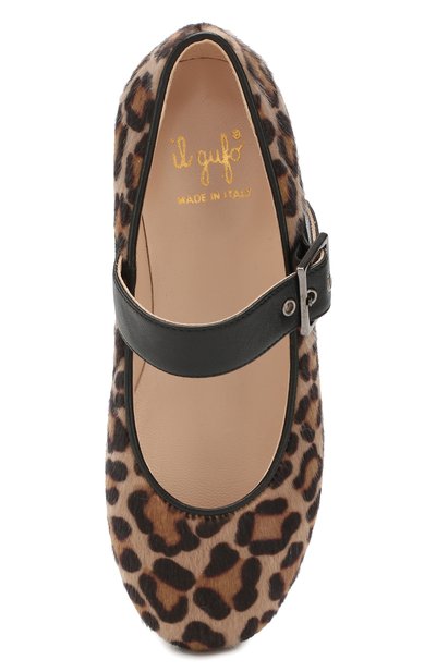 Туфли с ремешком IL GUFO коричневого цвета по цене 20750 руб., арт. G395/TESS. GIAGUAR0/31-34, фото 4 Туфли с ремешком IL GUFO, арт. G395/TESS. GIAGUAR0/31-34, фото 4