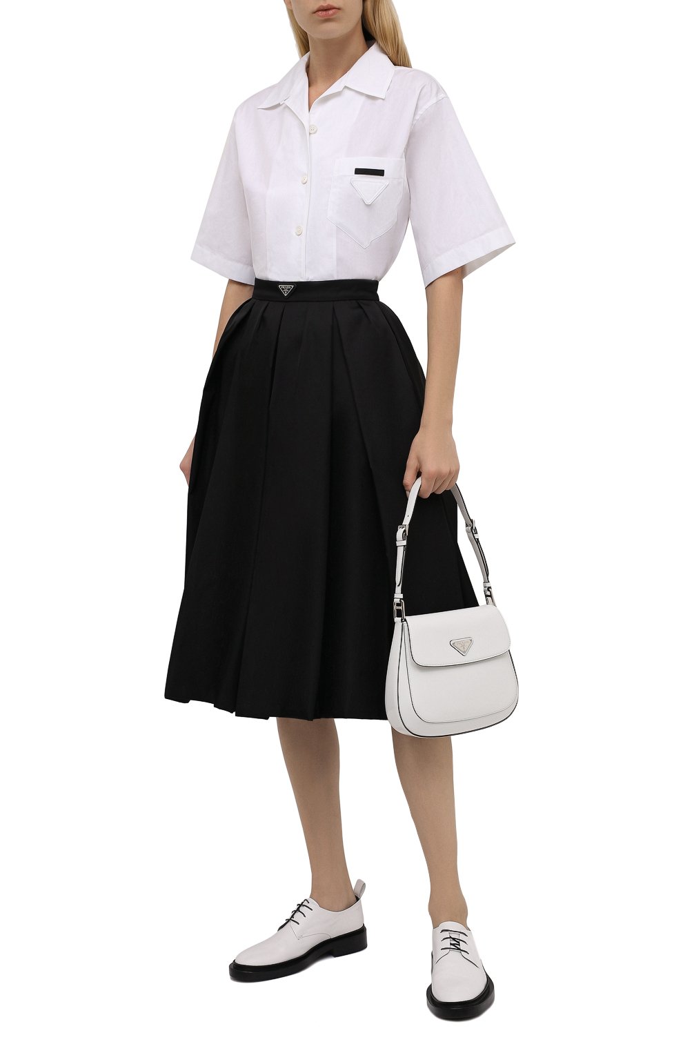 Плиссированная юбка PRADA, арт. 21H911-1WQ8-F0002-212, фото 2
