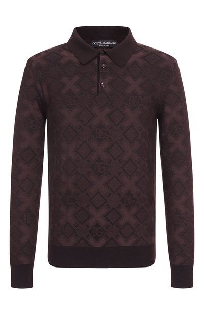 Мужское поло из шерсти и шелка DOLCE & GABBANA, арт. GXZ25T/JGMAB