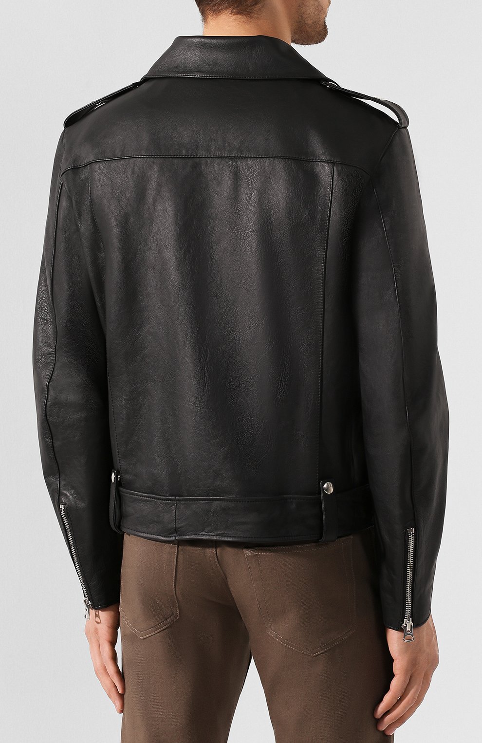 Кожаная косуха ACNE STUDIOS черного цвета по цене 123500 руб., арт. B70011, фото 4 Кожаная косуха ACNE STUDIOS, арт. B70011, фото 4