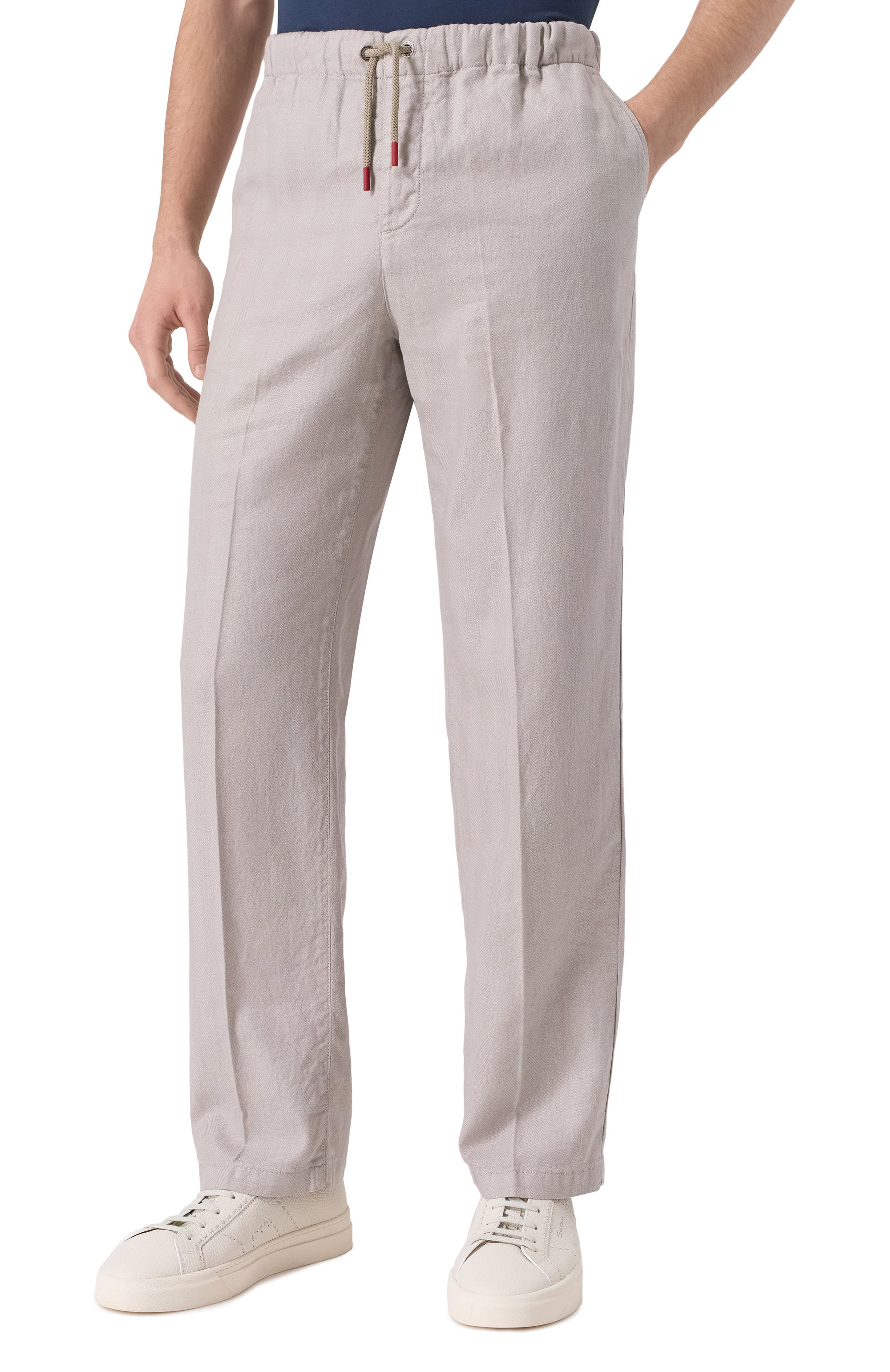 Брюки изо льна и хлопка KITON, арт. UPR003LK0636F06, фото 3