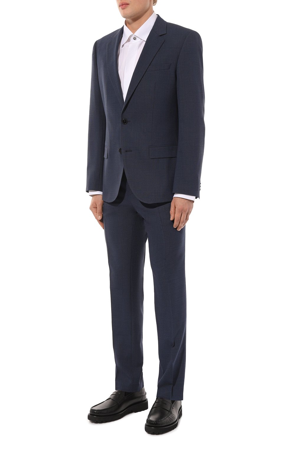 Шерстяной костюм HUGO темно-синего цвета по цене 58200 руб., арт. 50497991, фото 1 Шерстяной костюм HUGO, арт. 50497991, фото 1