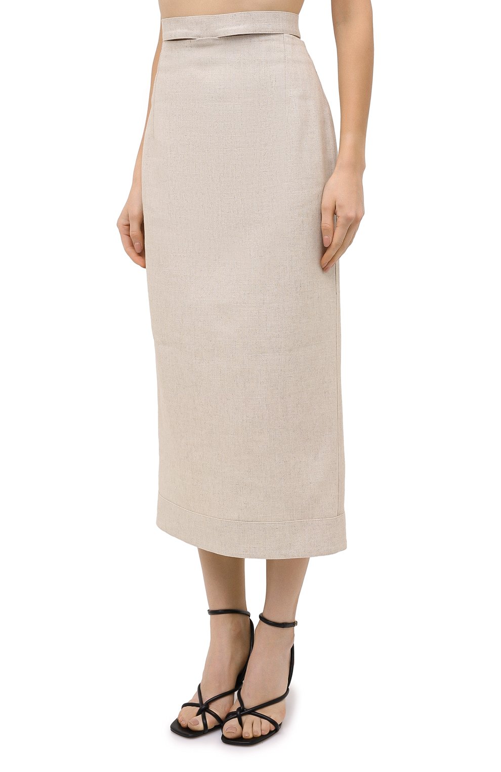Юбка из вискозы и льна JACQUEMUS, арт. 203SK01/124140, фото 3