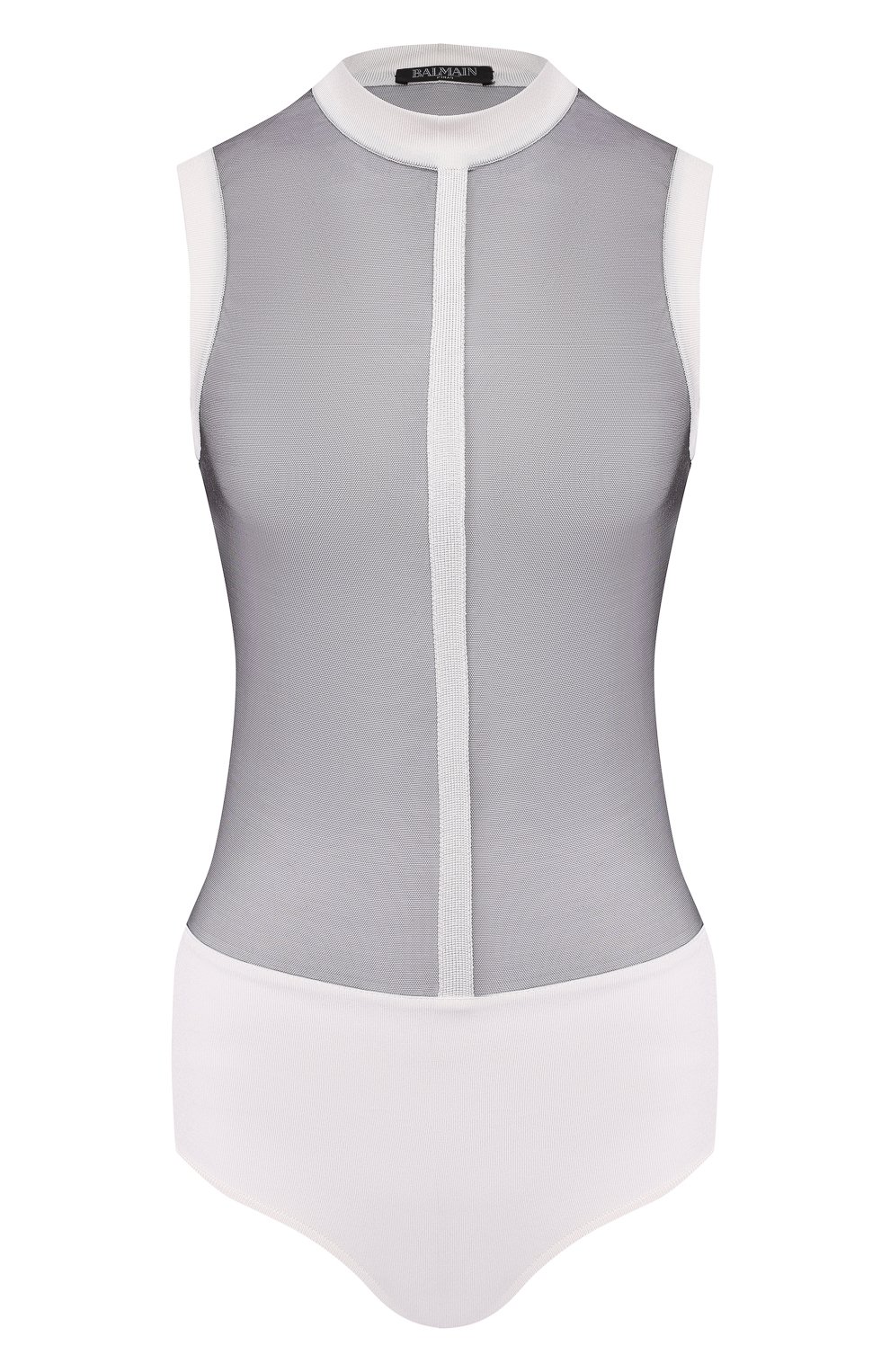 Боди BALMAIN черно-белого цвета по цене 142500 руб., арт. RF00929/K372, фото 1 Боди BALMAIN, арт. RF00929/K372, фото 1