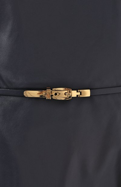 Кожаное платье с поясом RALPH LAUREN синего цвета по цене 441000 руб., арт. 290740160, фото 5 Кожаное платье с поясом RALPH LAUREN, арт. 290740160, фото 5