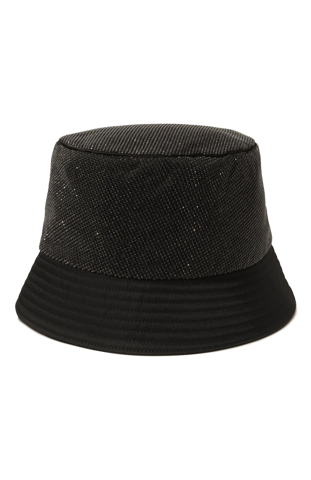 Панама с отделкой стразами PRADA черного цвета по цене 88000 руб., арт. 2HC137-2D0S-F0002, фото 3 Панама с отделкой стразами PRADA, арт. 2HC137-2D0S-F0002, фото 3