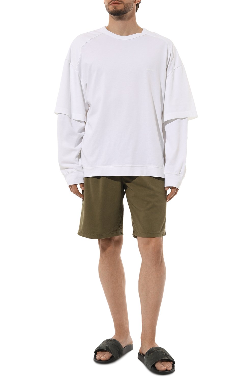 Кожаные шлепанцы TOM FORD темно-зеленого цвета по цене 65950 руб., арт. J1437/ICL090, фото 2 Кожаные шлепанцы TOM FORD, арт. J1437/ICL090, фото 2