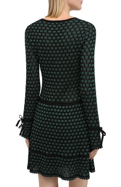 Платье из хлопка и вискозы REDVALENTINO черного цвета по цене 76350 руб., арт. UR3KD00B/5A4, фото 4 Платье из хлопка и вискозы REDVALENTINO, арт. UR3KD00B/5A4, фото 4