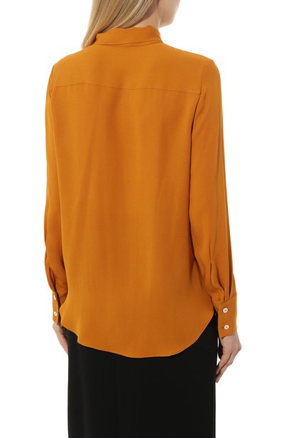 Шелковая блузка NOBLE&BRULEE оранжевого цвета по цене 71500 руб., арт. NB28/100422/1, фото 4 Шелковая блузка NOBLE&BRULEE, арт. NB28/100422/1, фото 4