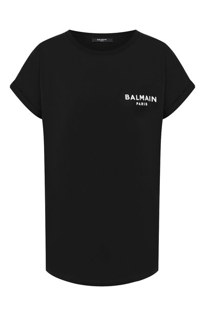 Женская хлопковая футболка BALMAIN, арт. TF11351/I382