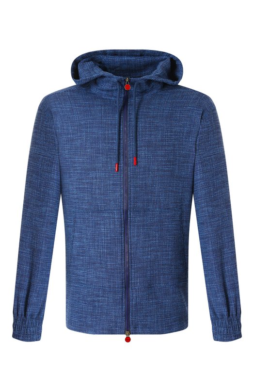 Толстовка из шерсти и шелка Kiton UMC010K0617E03 Синий UMC010K0617E03