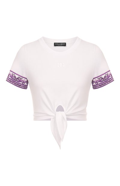 Женская хлопковая футболка DOLCE & GABBANA, арт. F8V54Z/II7IG
