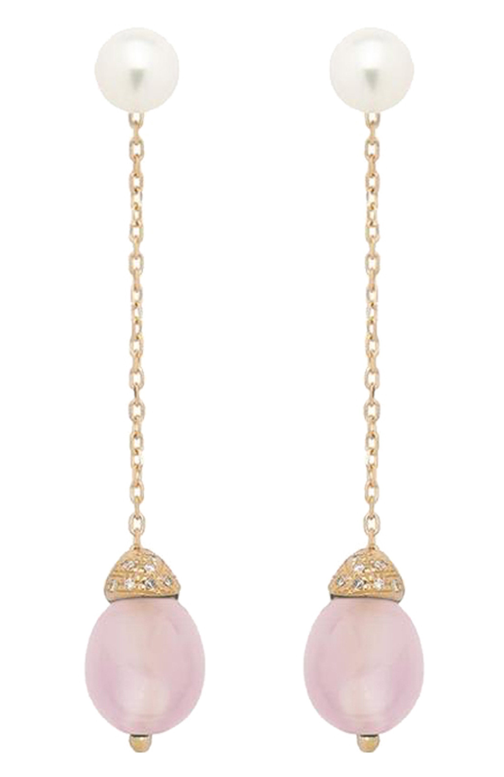 Серьги MIMI бесцветного цвета по цене 156000 руб., арт. O22BAKCL10-6, фото 1 Серьги MIMI, арт. O22BAKCL10-6, фото 1