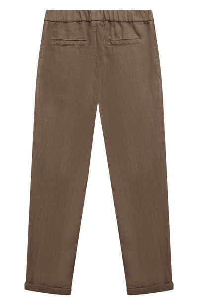 Льняные брюки BRUNELLO CUCINELLI коричневого цвета по цене 52050 руб., арт. B243DP113C, фото 2 Льняные брюки BRUNELLO CUCINELLI, арт. B243DP113C, фото 2