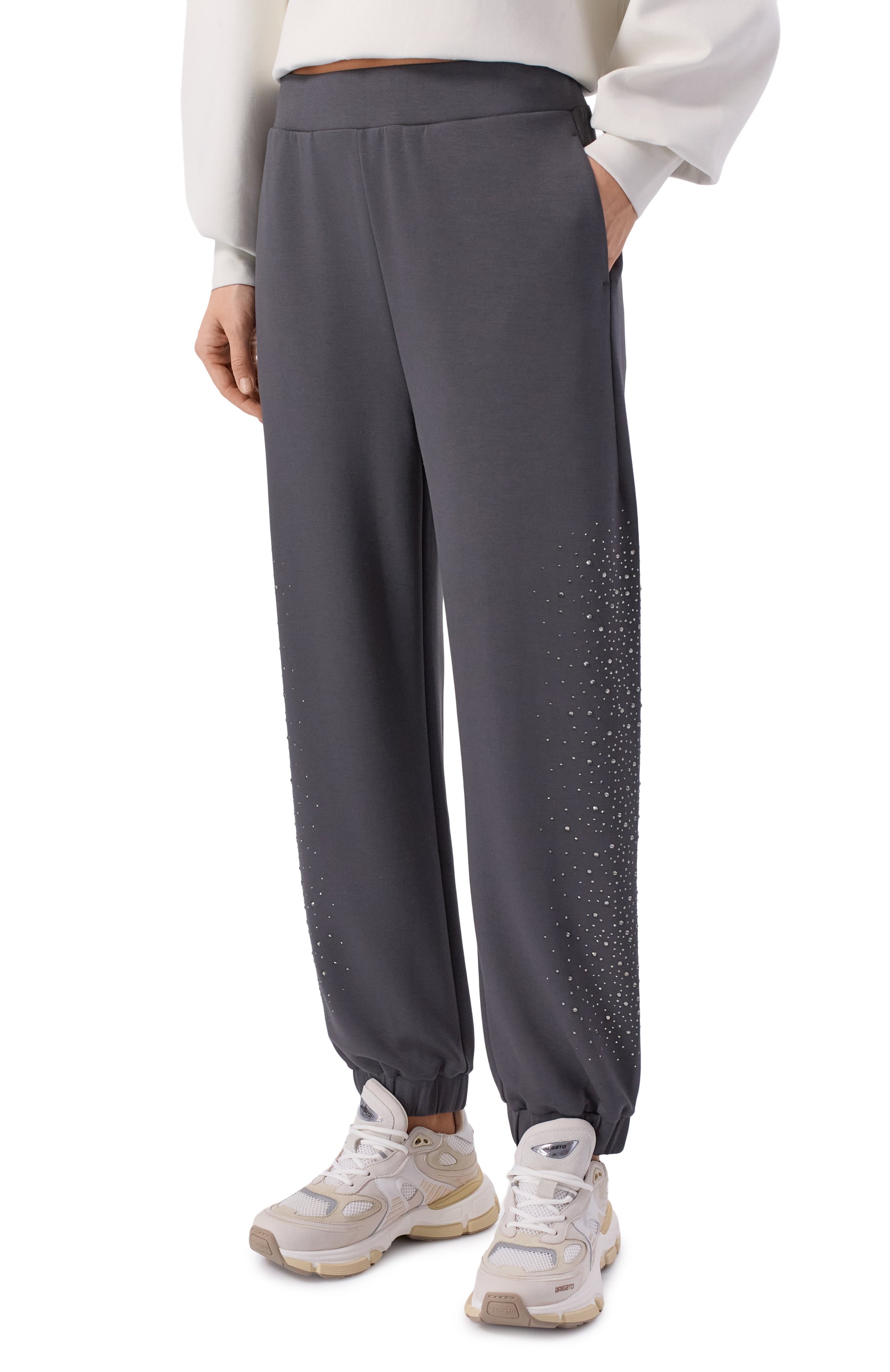 Джоггеры с отделкой стразами EA7, арт. 7W001018/AF24375, фото 3