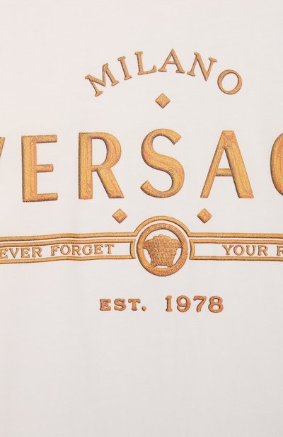 Хлопковая футболка VERSACE, арт. 1018293/1A13076/8A-14A, фото 3