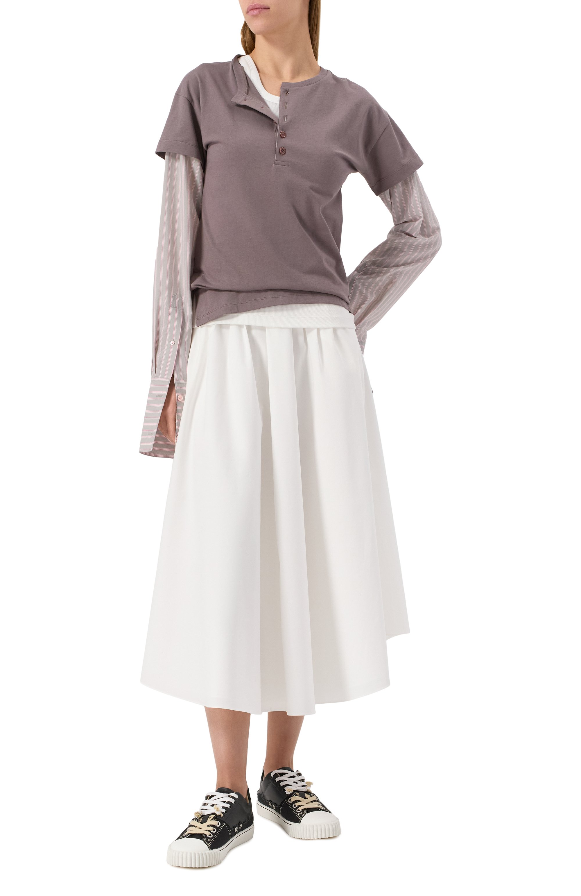 Хлопковый лонгслив-хенли DRIES VAN NOTEN, арт. 251-011156-1603, фото 2