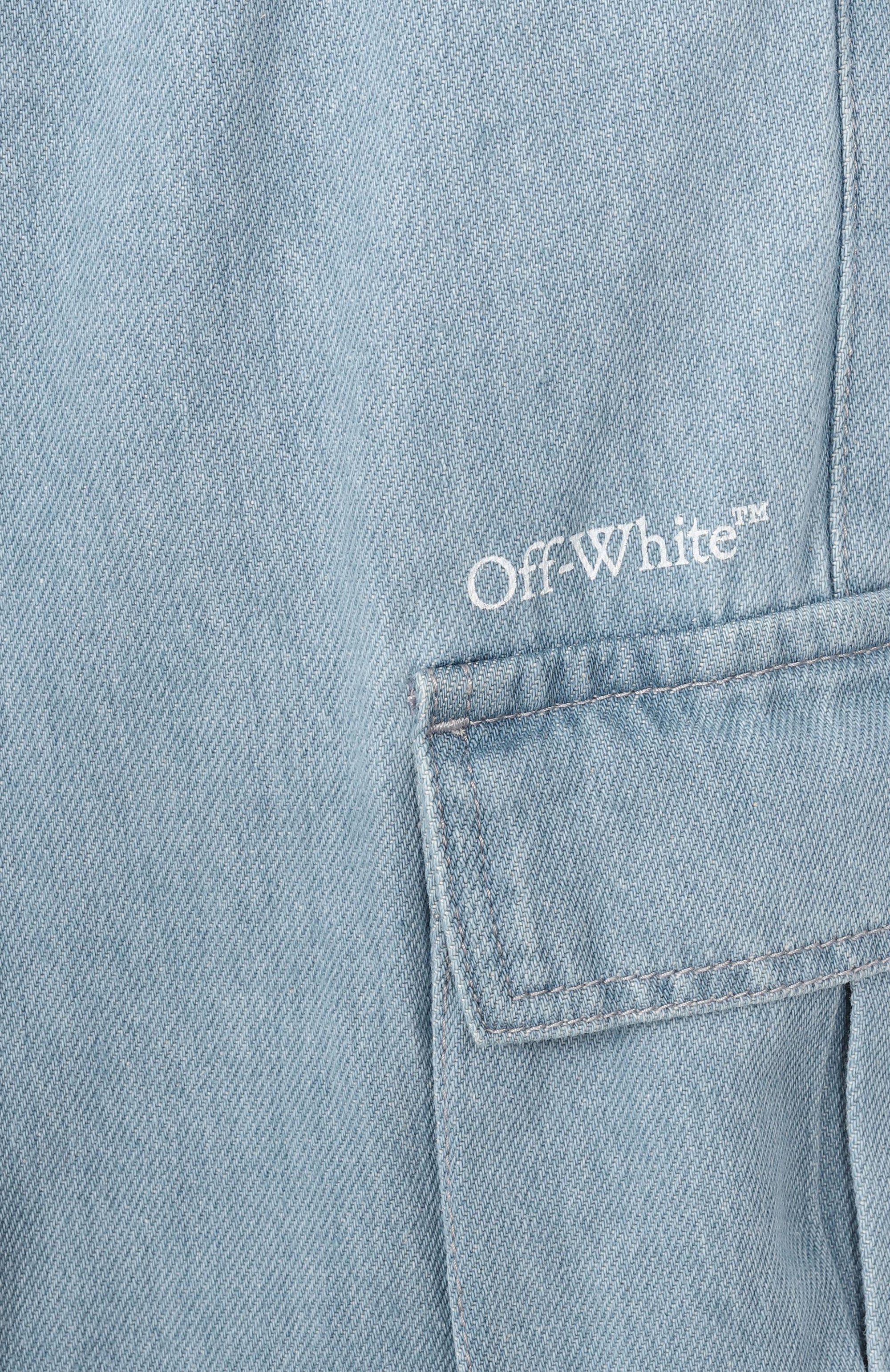 Джинсы OFF-WHITE голубого цвета по цене 33050 руб., арт. 0BYB002S26DEN001_001, фото 3 Джинсы OFF-WHITE, арт. 0BYB002S26DEN001_001, фото 3